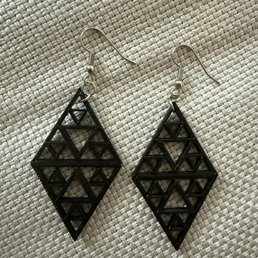 Geometric Black Earrings